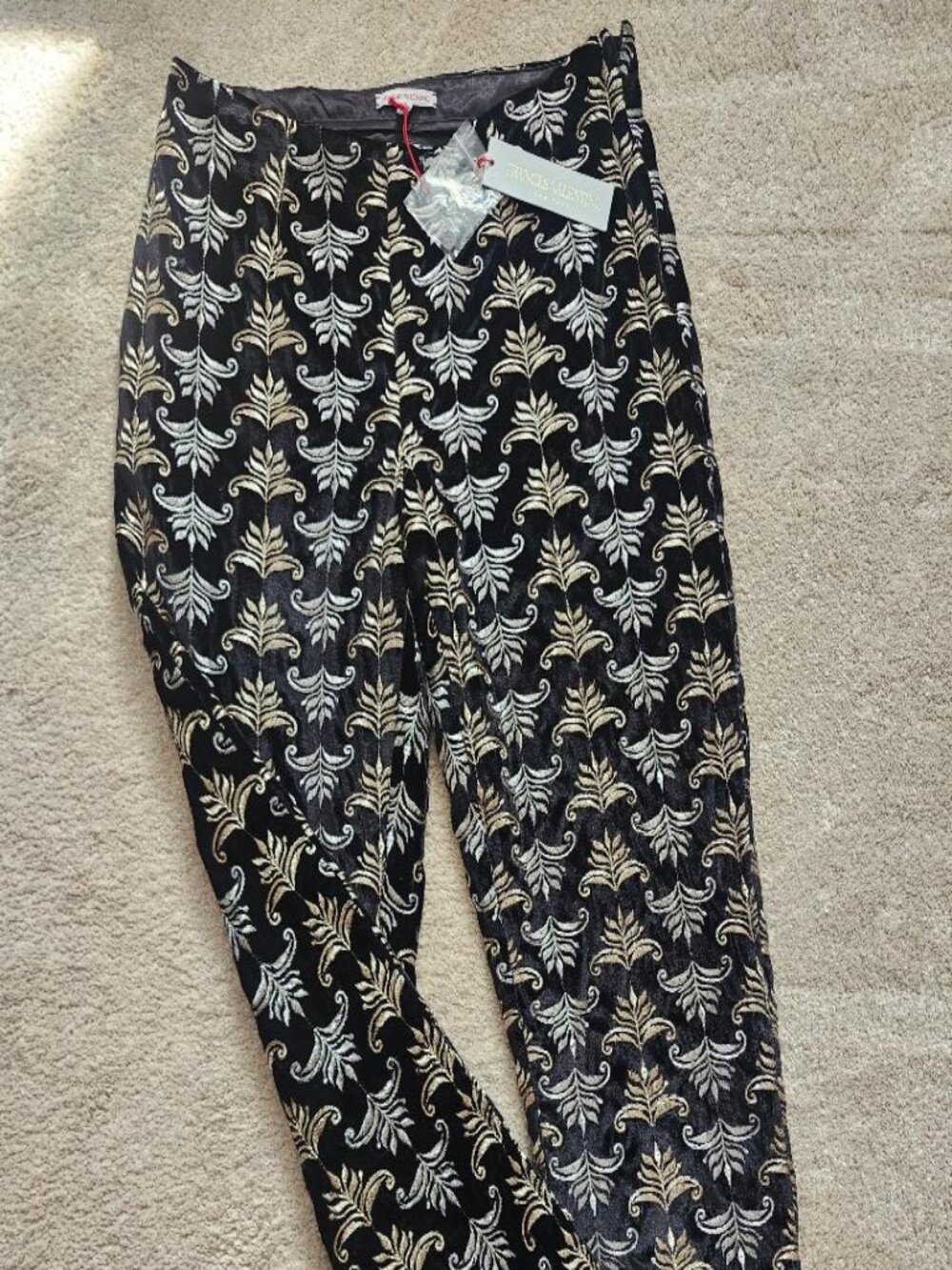 NWT Francis Valentine Brocade Pants Size 4